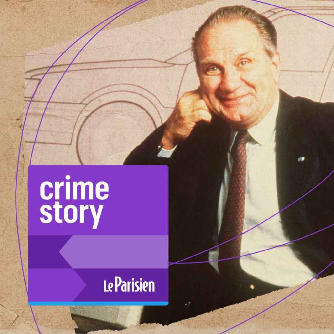 Crime story podcast cover art