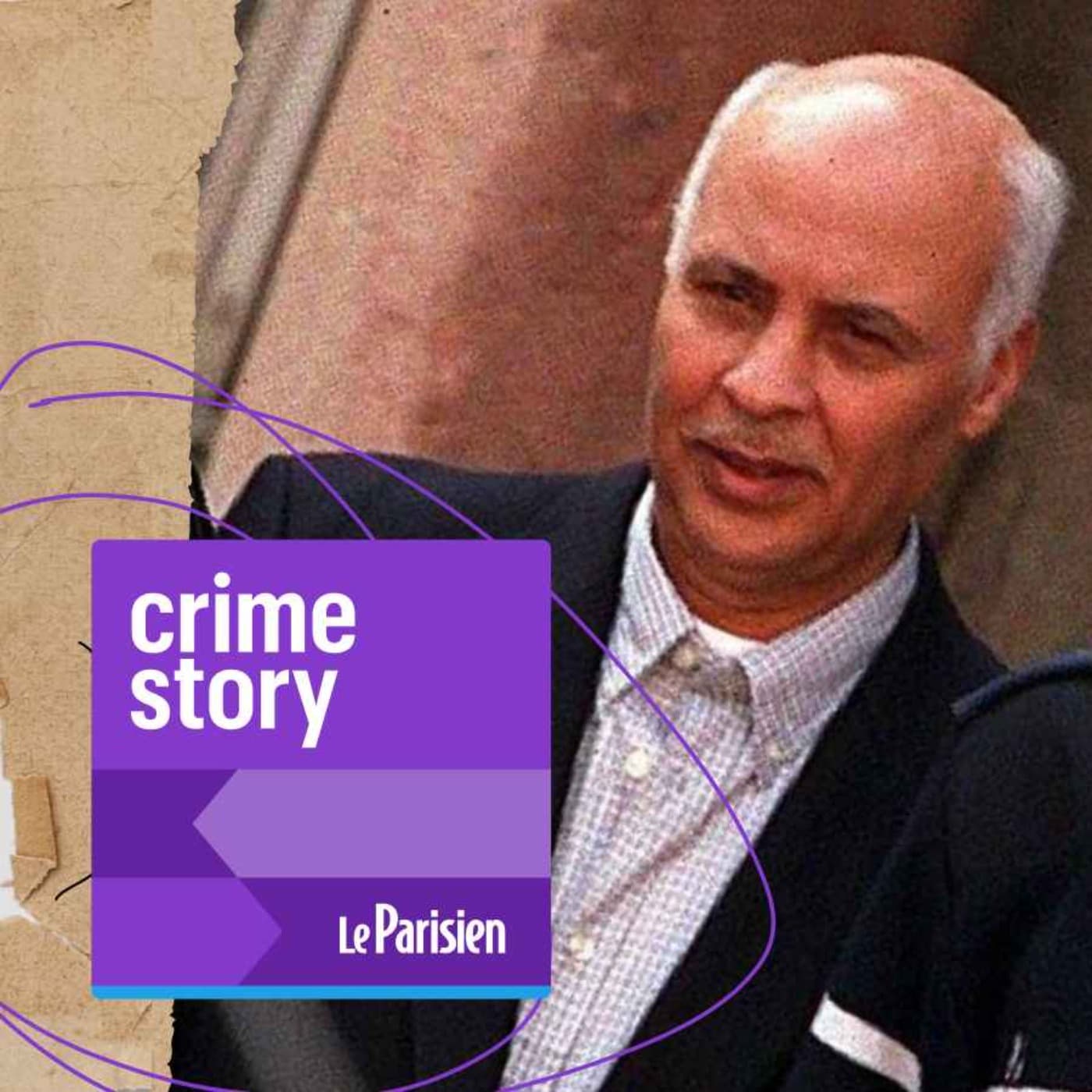 Crime story podcast cover art