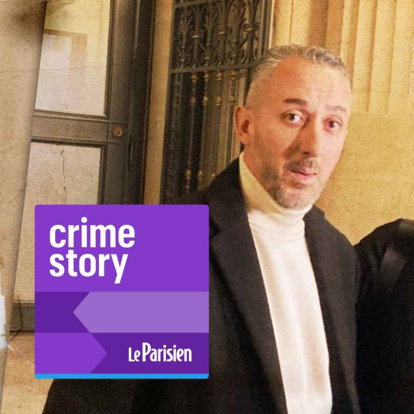 Crime story podcast cover art