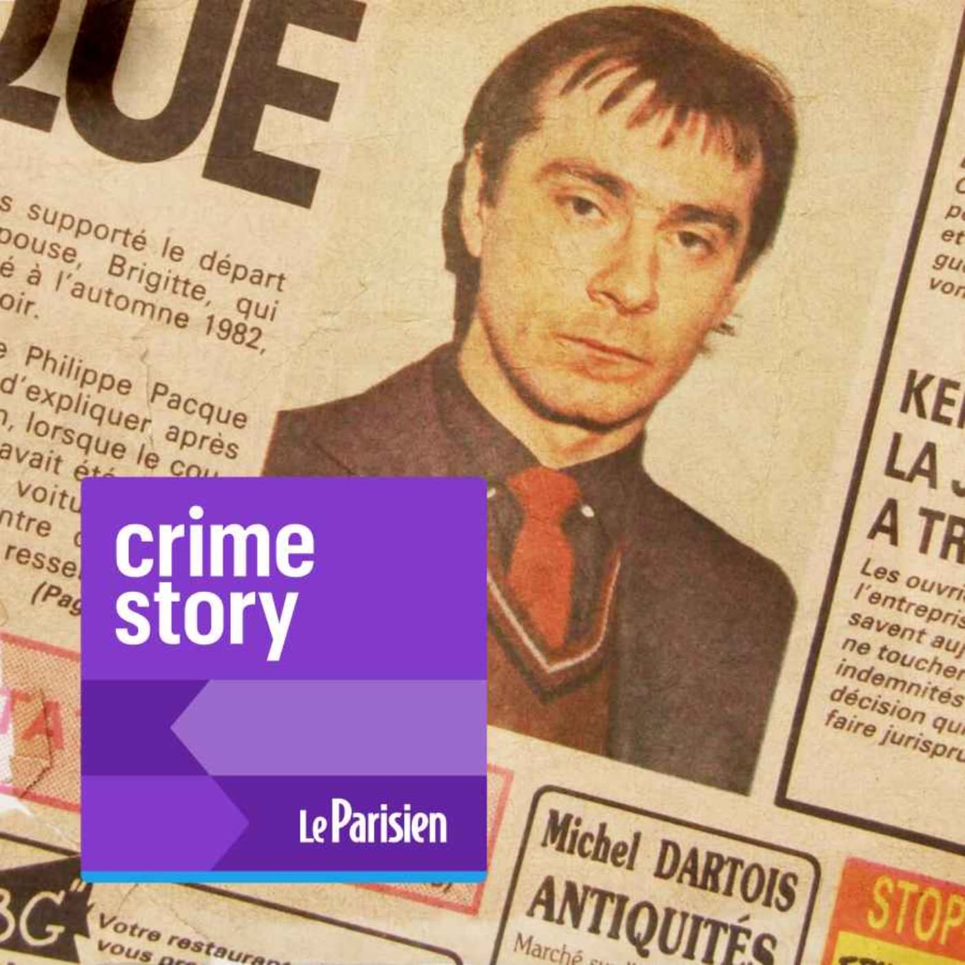 Crime story podcast cover art