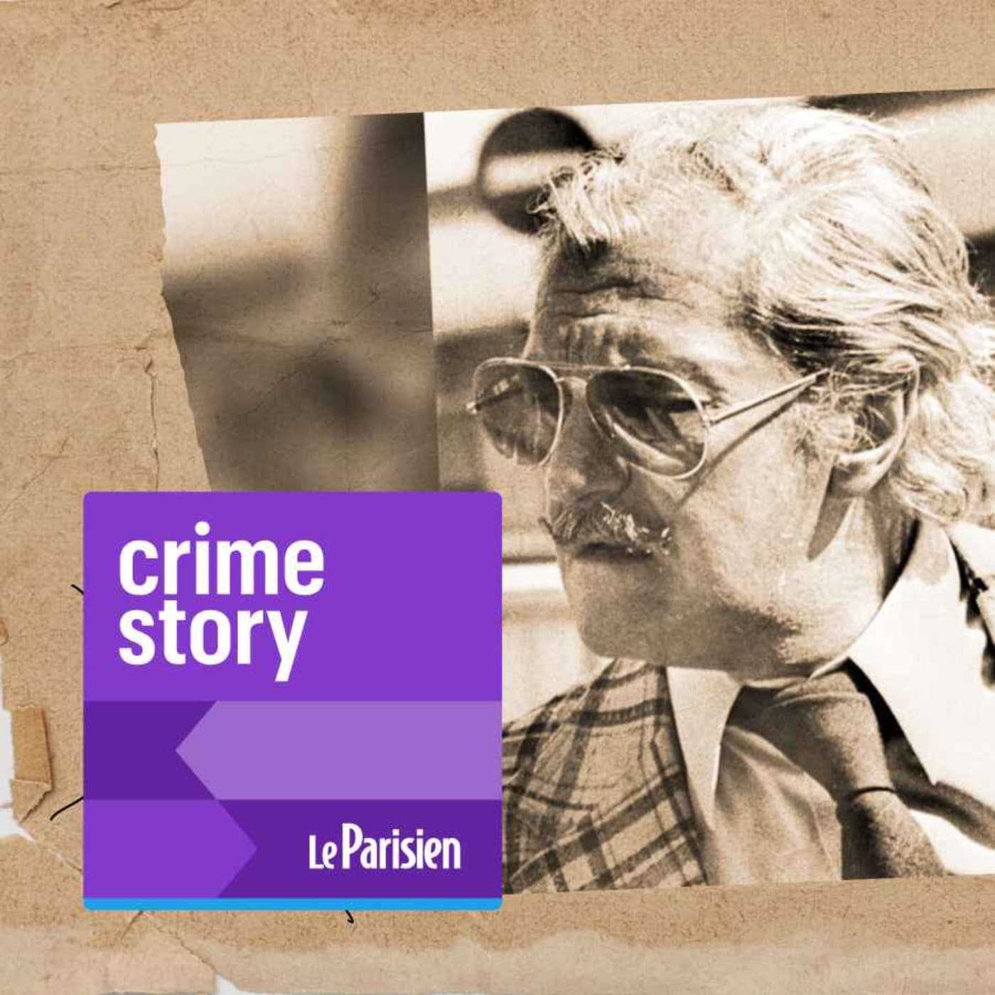Crime story podcast cover art