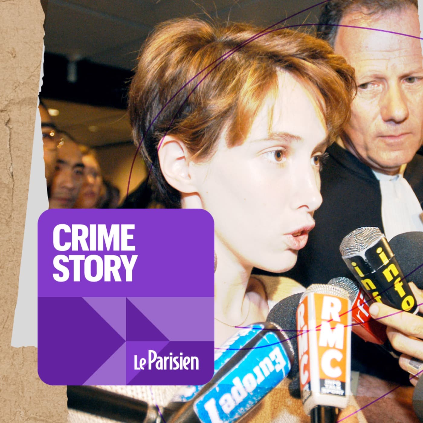 Crime story podcast cover art