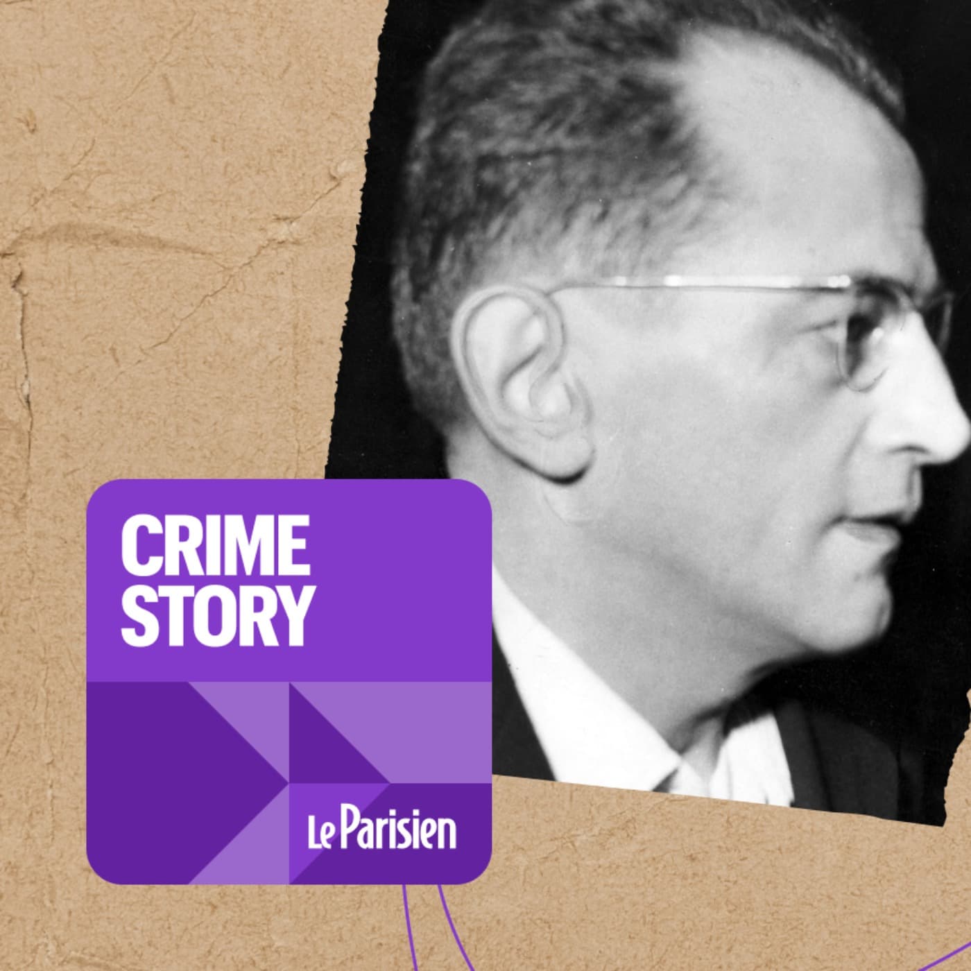 Crime story podcast cover art