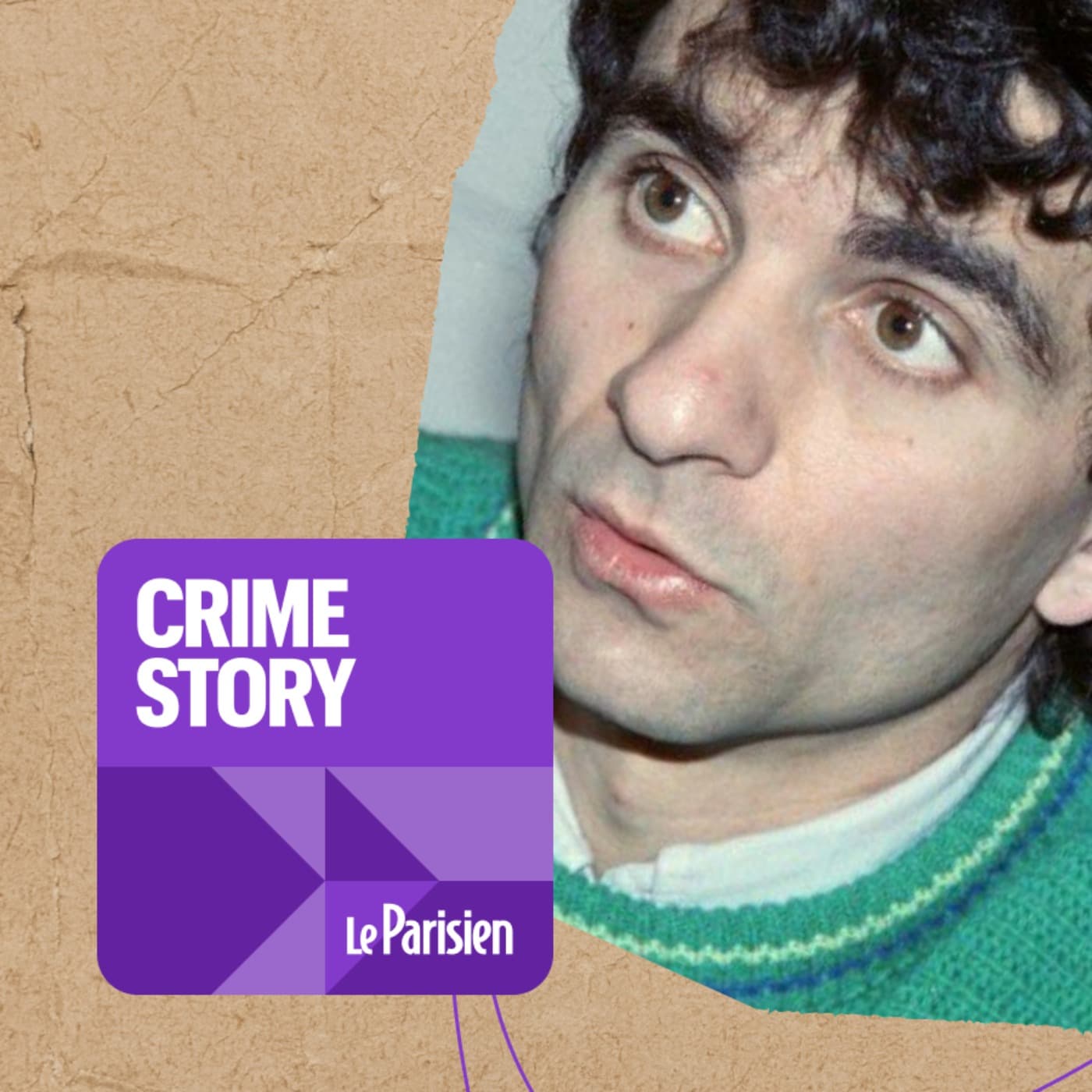 Crime story podcast cover art