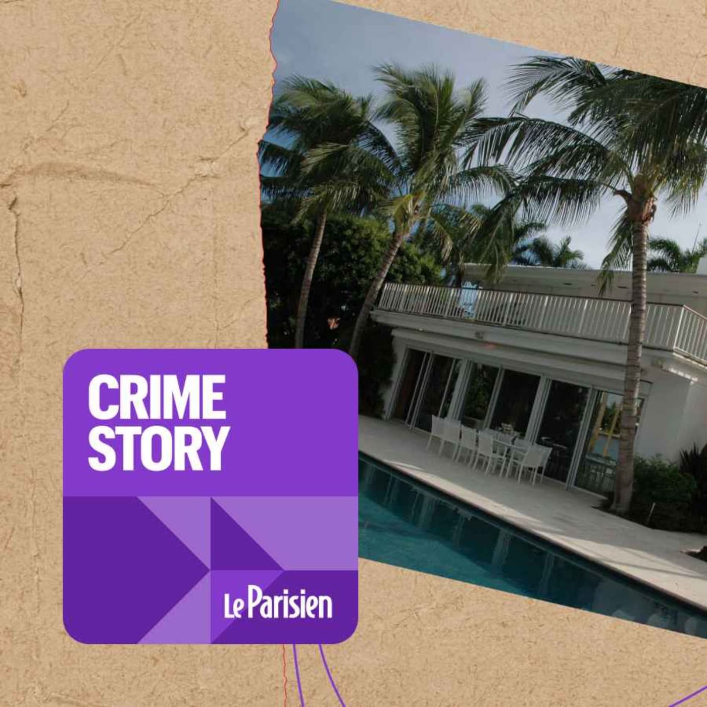 Crime story podcast cover art