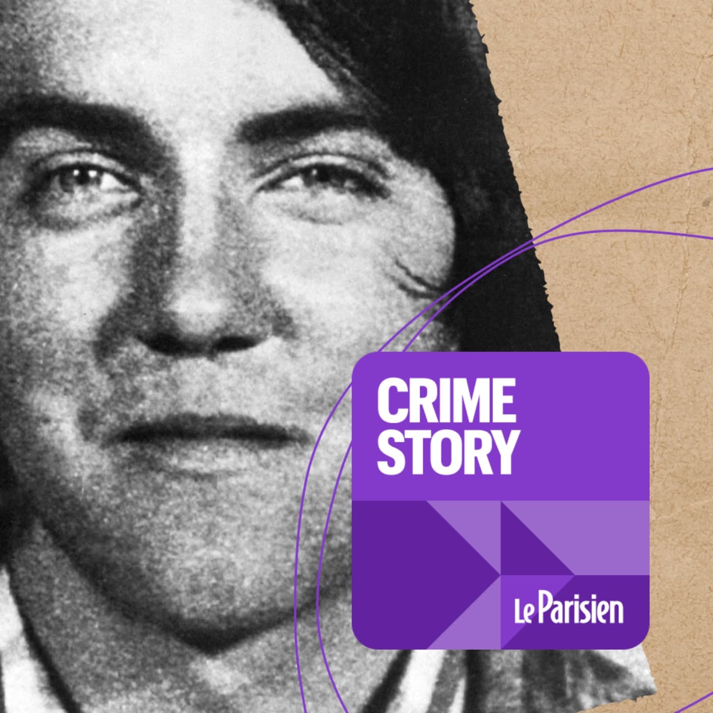 Crime story podcast cover art