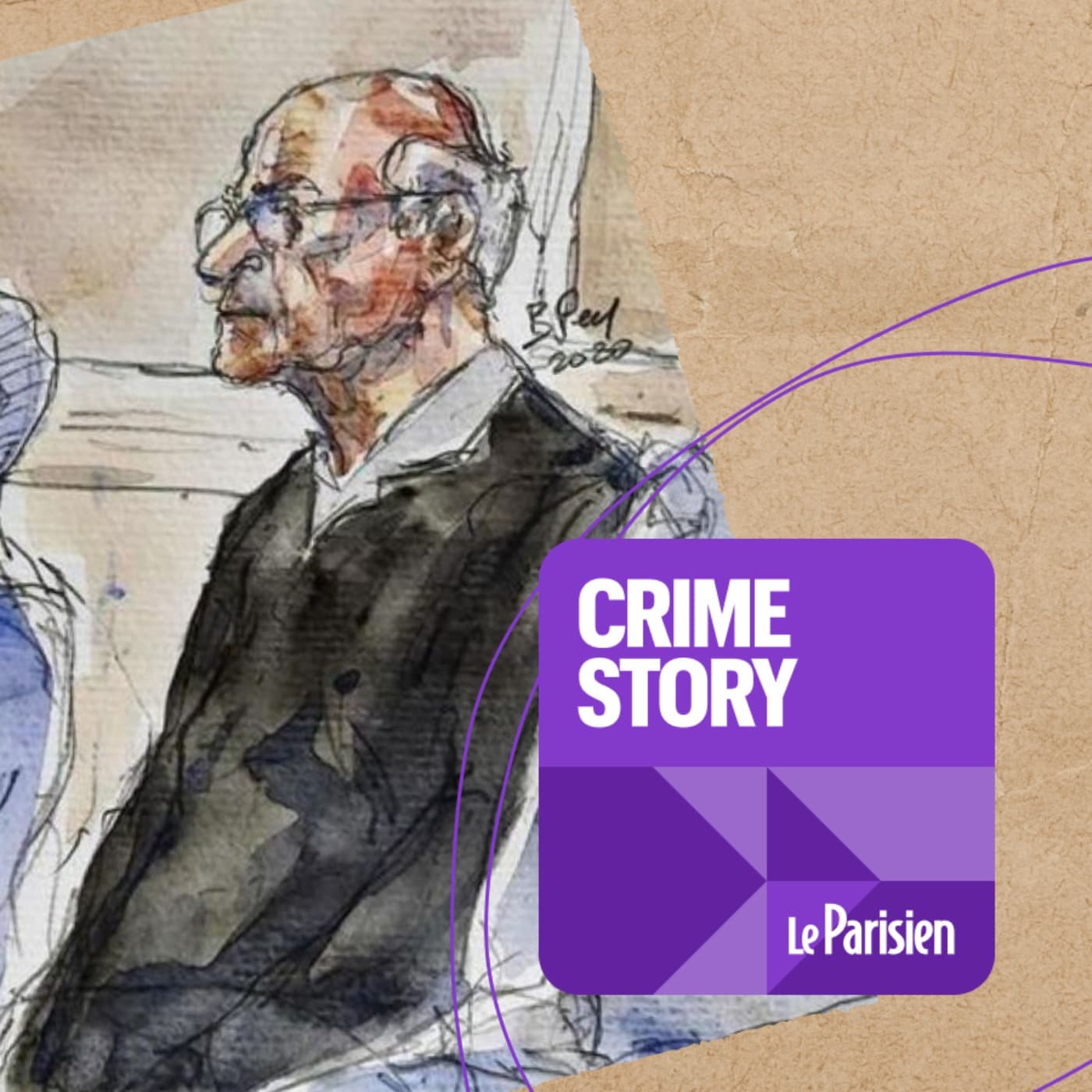 Crime story podcast cover art