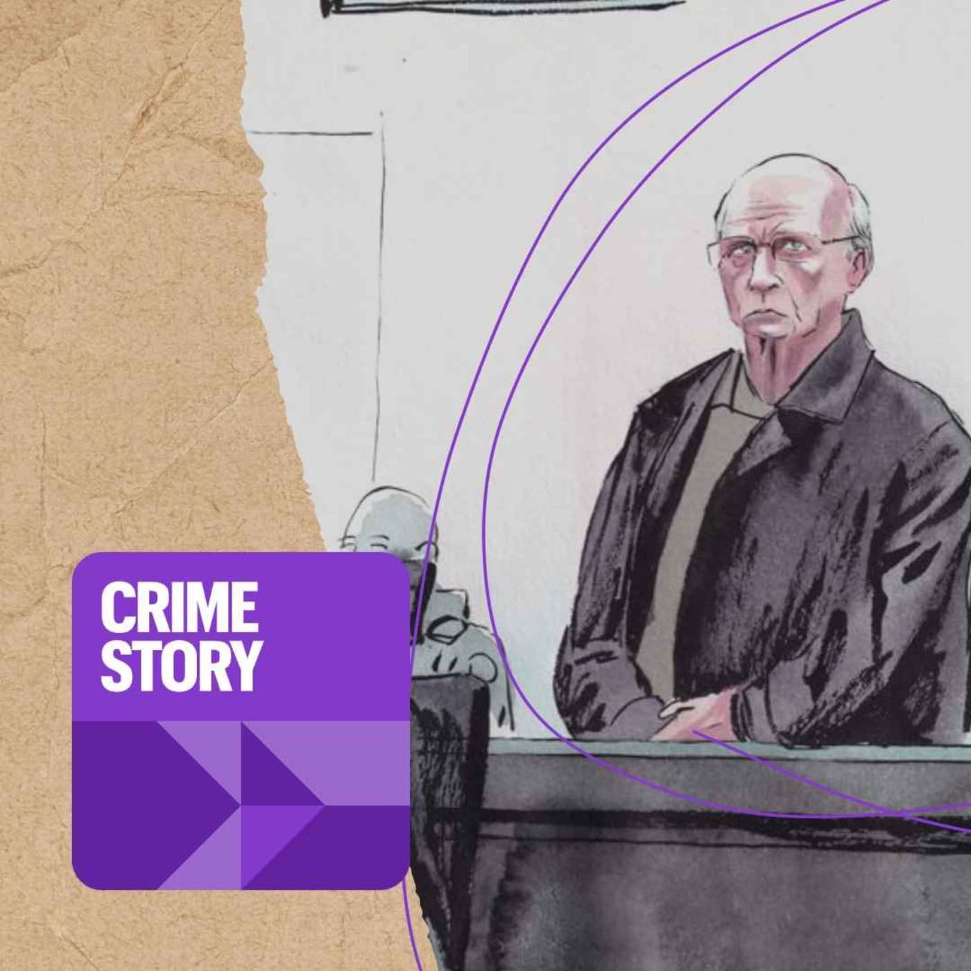 Crime story podcast cover art