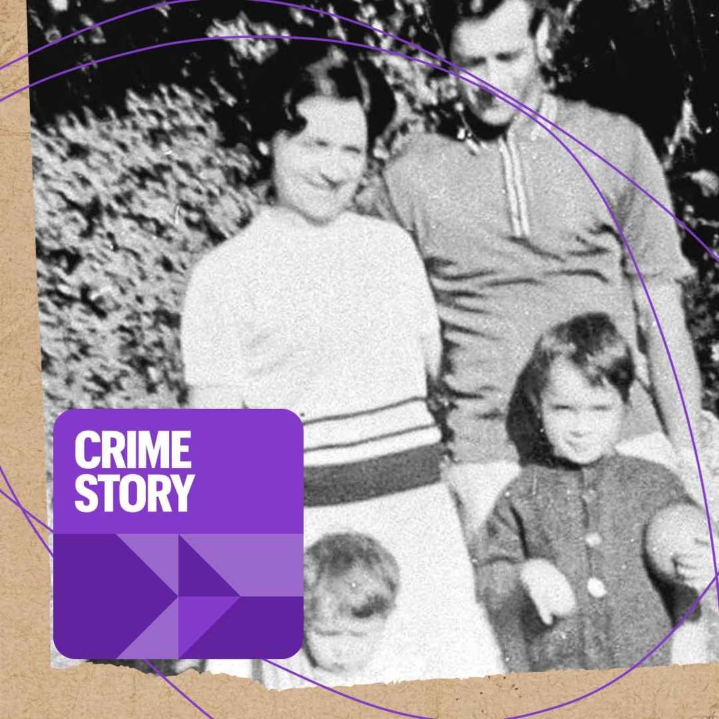 Crime story podcast cover art