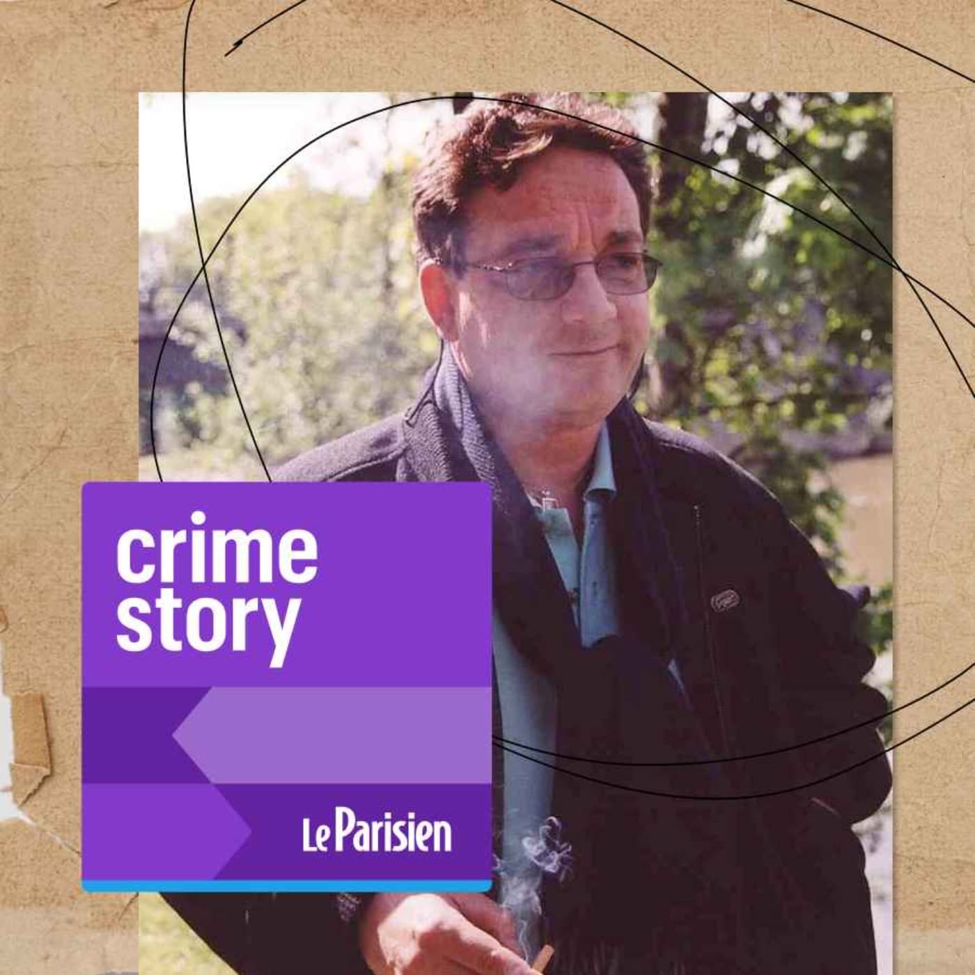 Crime story podcast cover art