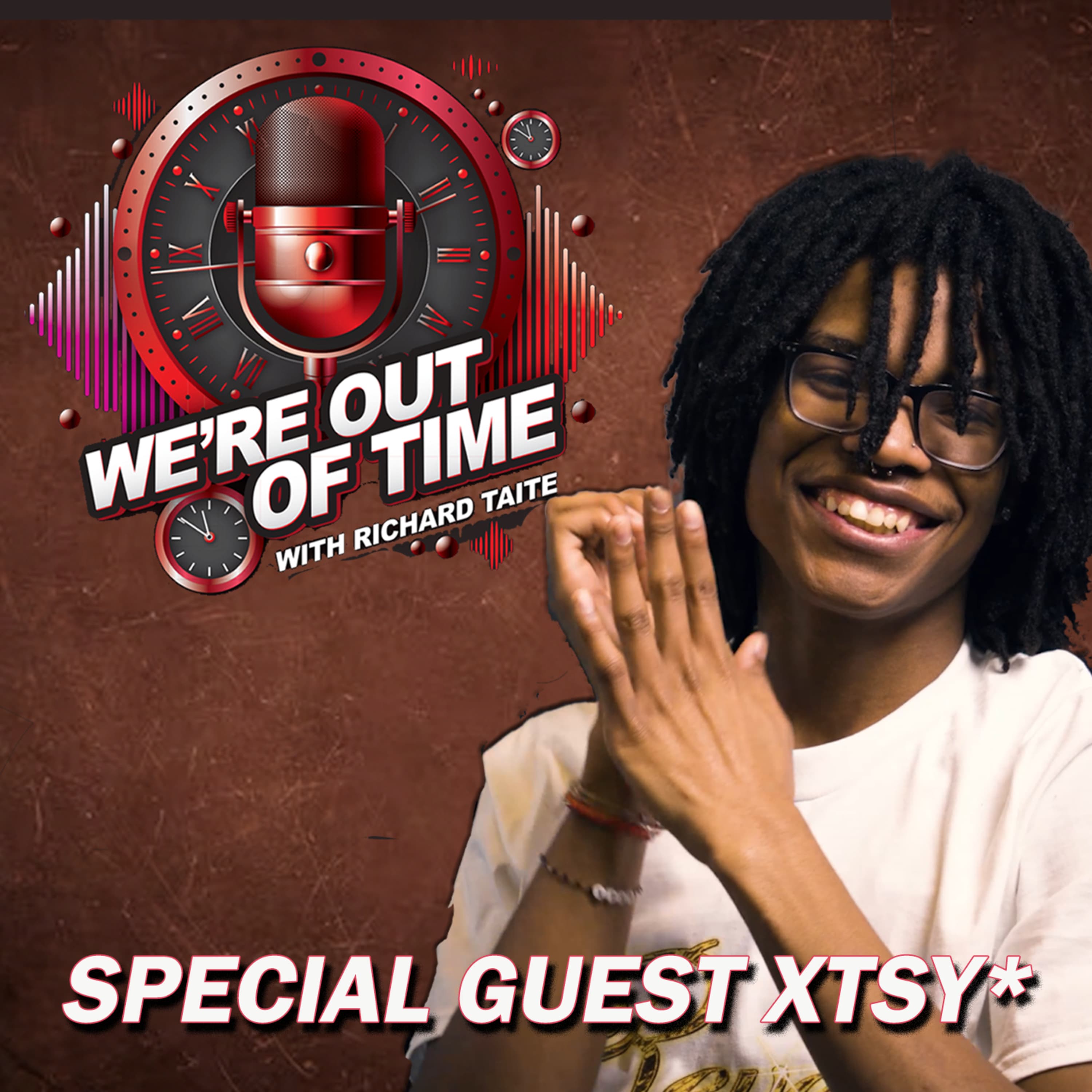 We're Out of Time podcast cover art