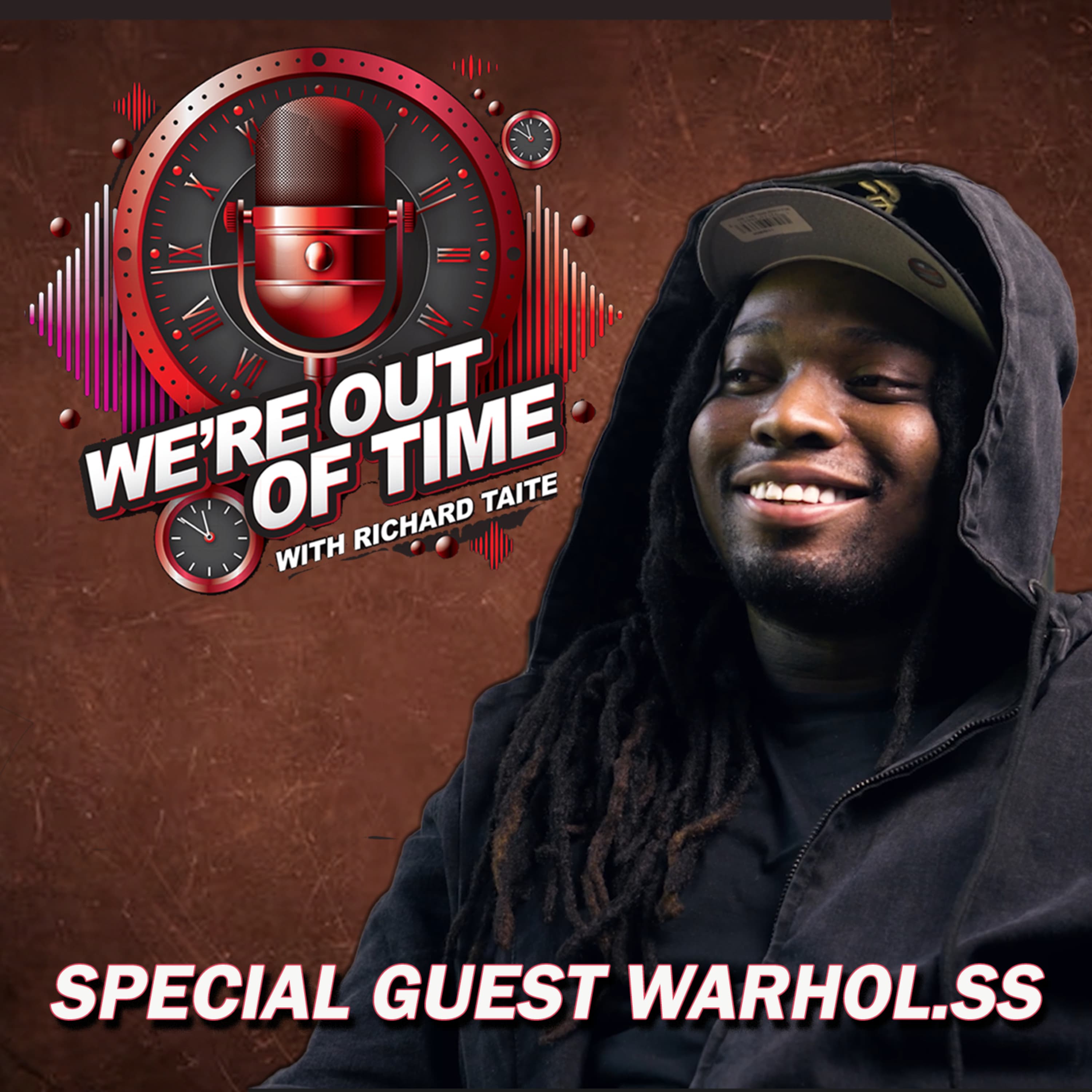 We're Out of Time podcast cover art