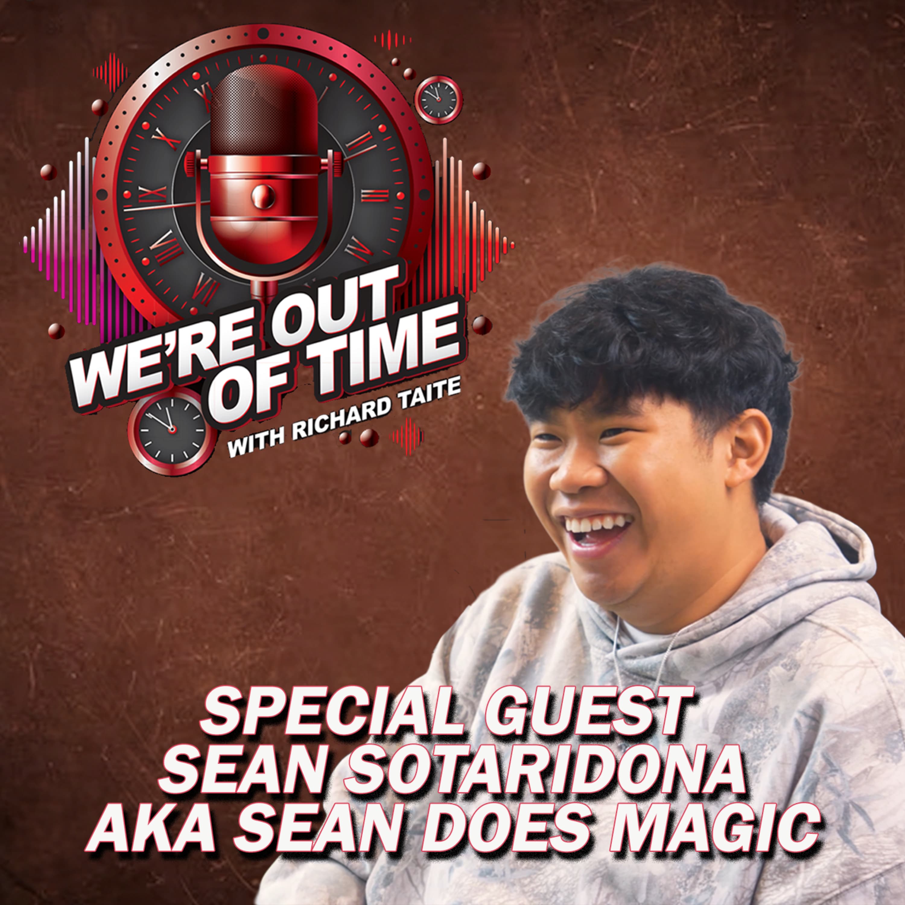We're Out of Time podcast cover art