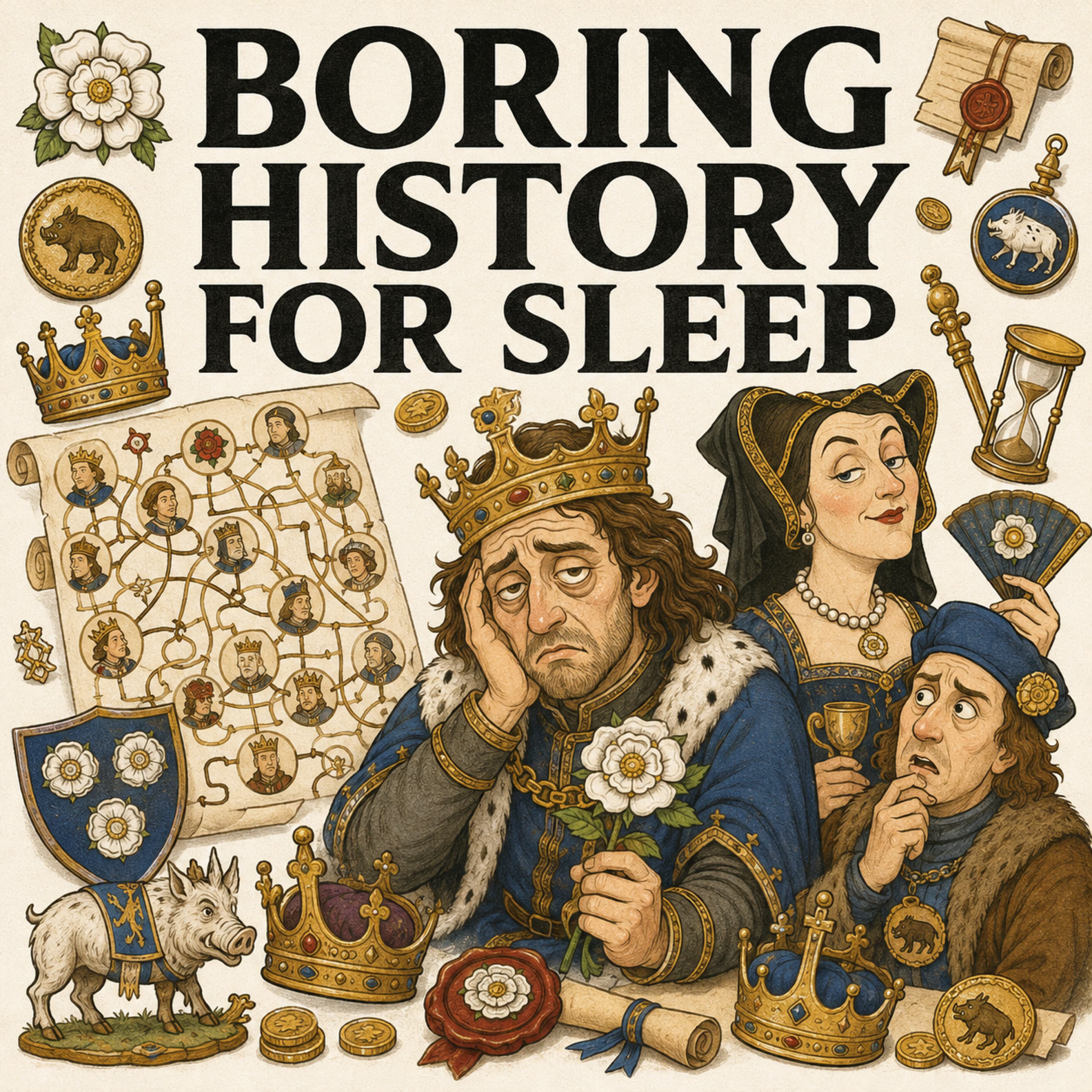 Boring History for Sleep podcast cover art