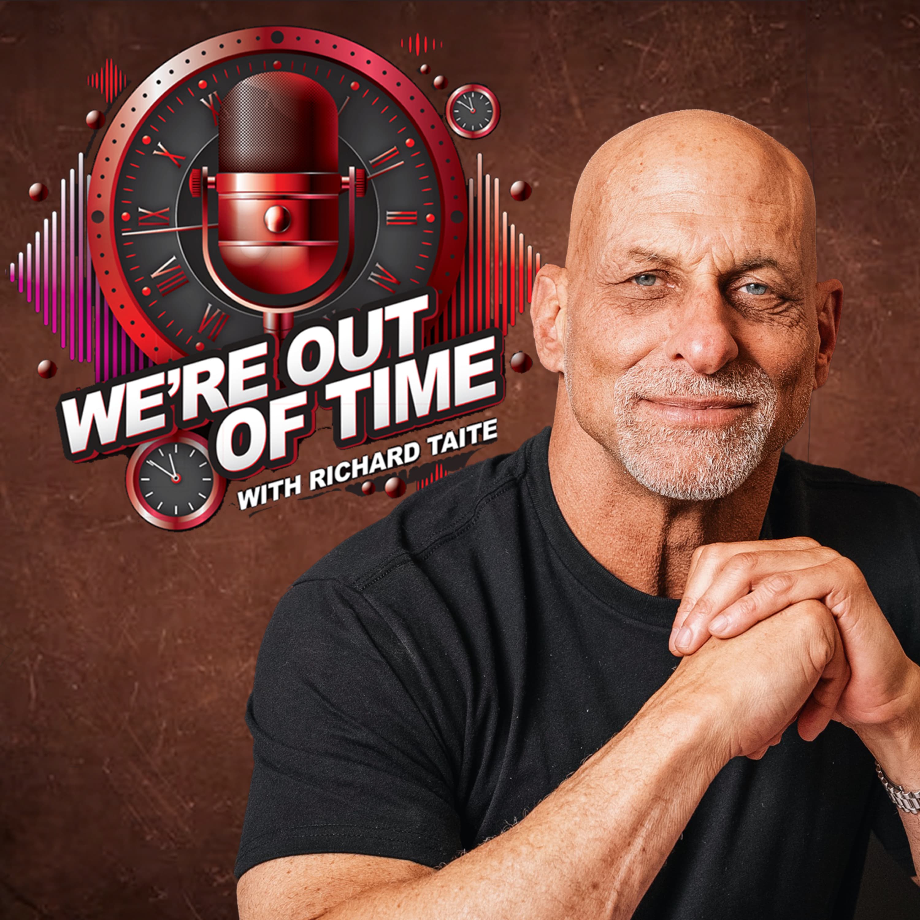 We're Out of Time podcast cover art